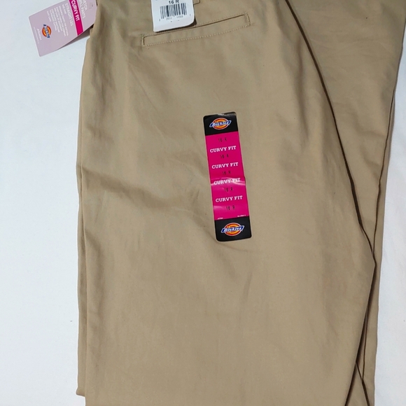 Women's DICKIES Tan Curvy Stretch Fit Pants (Size 16R) NWT! - Picture 2 of 11